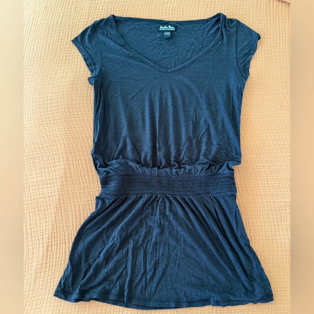 Lucky Brand Ultra-Soft Cotton Blend Black Dress